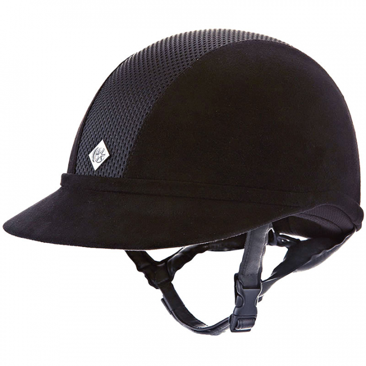 Kask jeździeckie SP8 Plus Mikro-zamszowy Czarny w grupie Sprzęt jeździecki / Kaski jeździeckie / Szerokie kaski jeździeckie przy Equinest (0209012900154_S_r)