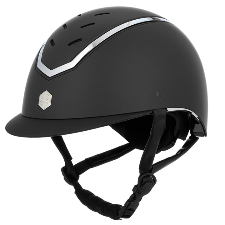 Kask jeździeckie Kylo Matowy Czarny/Srebrny w grupie Sprzęt jeździecki / Kaski jeździeckie / Standardowe kaski z daszkiem przy Equinest (0209020022BASI_r)
