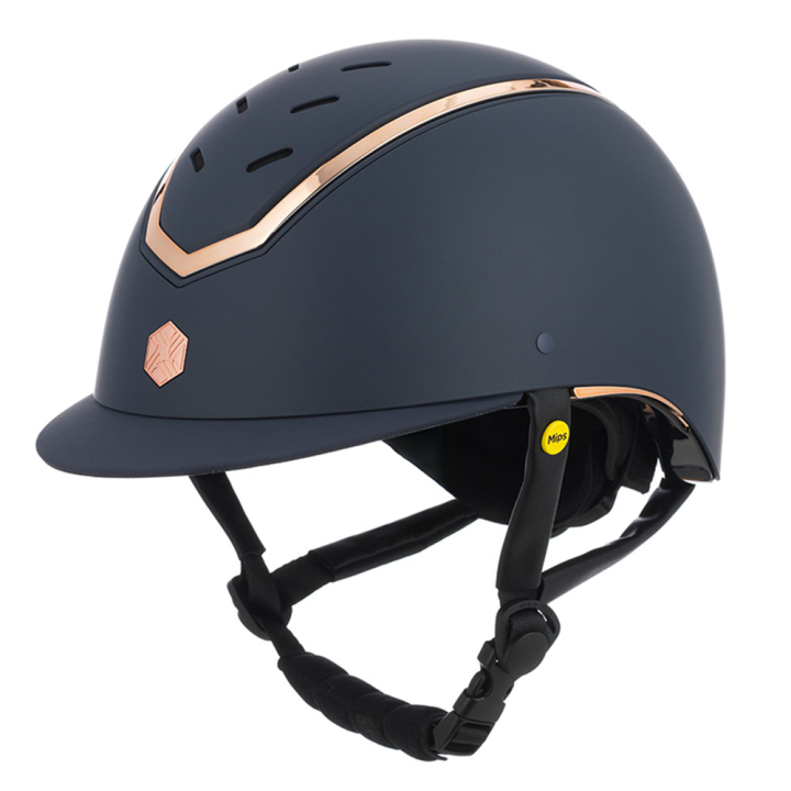 Kask jeździeckie MIPS Kylo Matowy Granatowy/Złoto Różowe w grupie Sprzęt jeździecki / Kaski jeździeckie / Kaski jeździeckie MIPS przy Equinest (0209020222NARO_r)