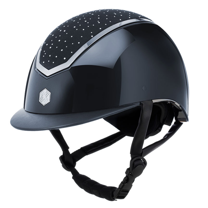Kask jeździeckie Kylo Gloss Crystal Navy/Brown w grupie Sprzęt jeździecki / Kaski jeździeckie / Standardowe kaski z daszkiem przy Equinest (0209020422NASIL_r)