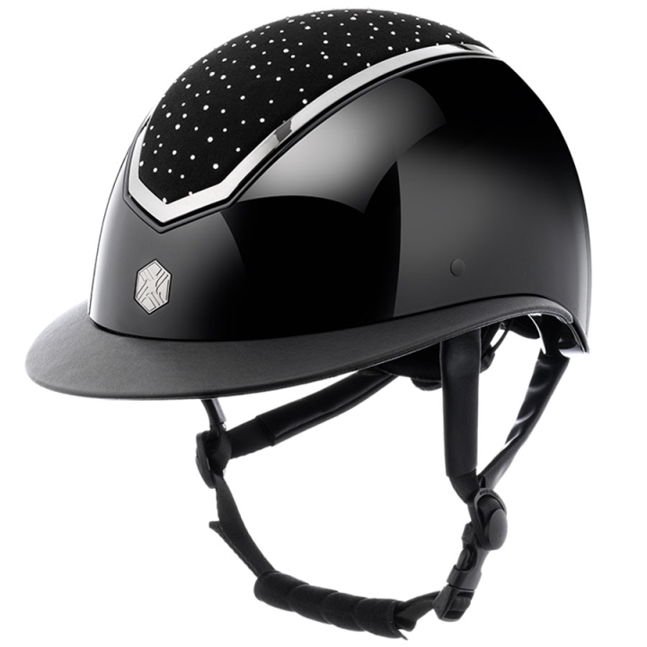 Kask jeździeckie Kylo Gloss Wide Peak Crystal Black/Chrome w grupie Sprzęt jeździecki / Kaski jeździeckie / Szerokie kaski jeździeckie przy Equinest (0209020522BACH_r)