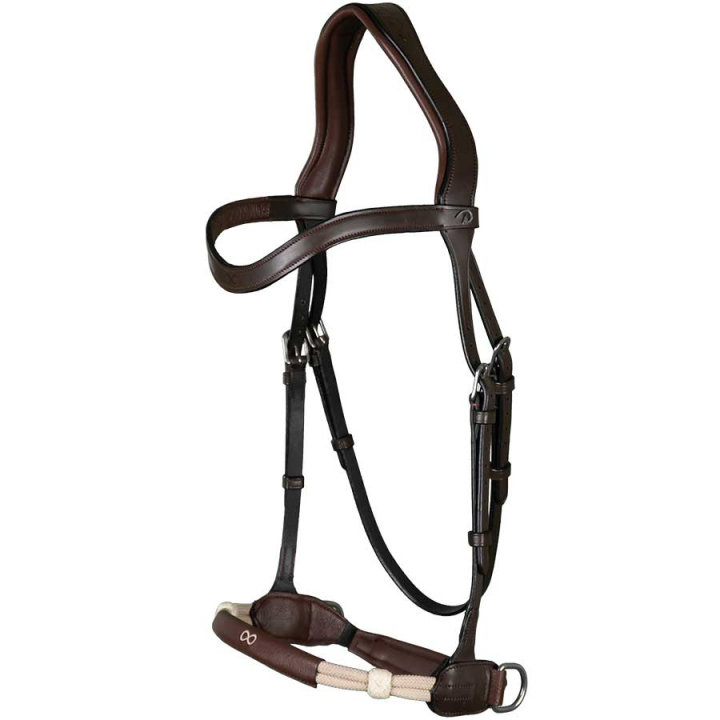 Ogłowie bezwędzidłowe LCC brązowe w grupie Akcesoria dla koni / Wędzidła i nagłówki / Hackamore i wędzidła bezwędzidłowe przy Equinest (0522CE160_B_r)