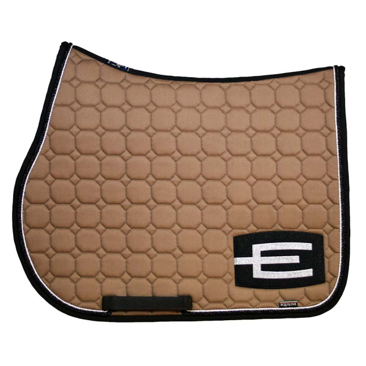 Czaprak E-logo Cappuccino Czarny/Srebrny w grupie Akcesoria dla koni / Czaprak / Czaprak z logo E przy Equinest (0720911Br-SvSi_r)