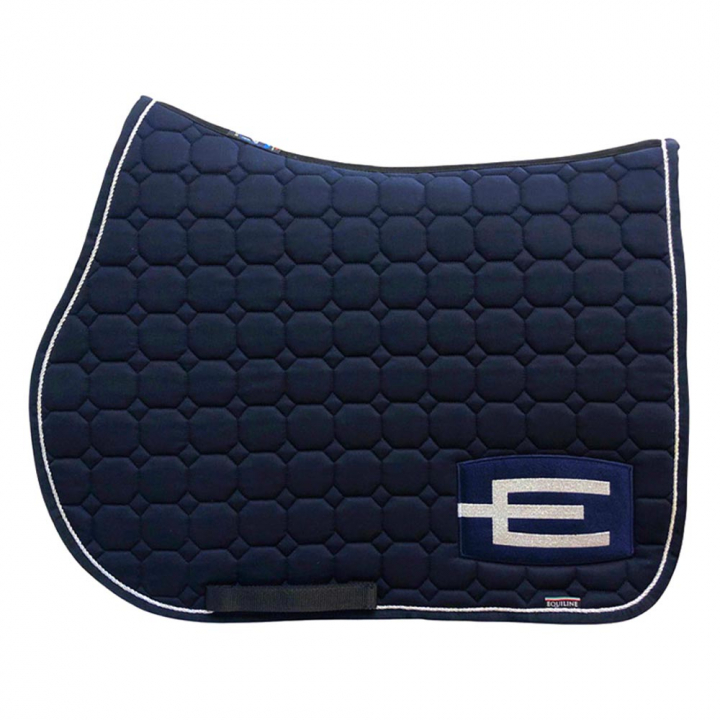 Czaprak E-logo Granatowa Granatowa/Srebrna w grupie Akcesoria dla koni / Czaprak / Czaprak z logo E przy Equinest (0720911Ma-MaSiSi_r)