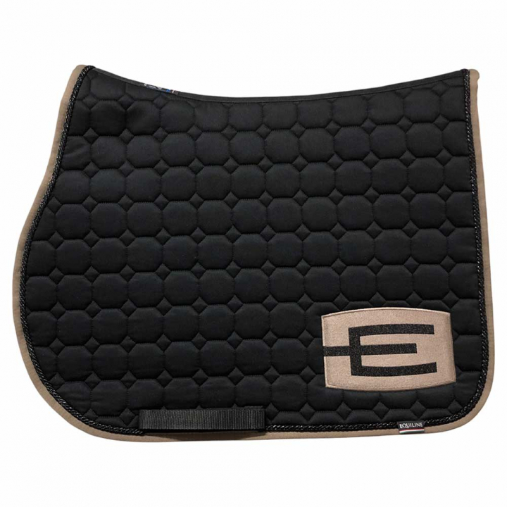 Czaprak E-logo Czarna Cappuccino/Czarna w grupie Akcesoria dla koni / Czaprak / Czaprak z logo E przy Equinest (0720911Sv-BrSv_r)