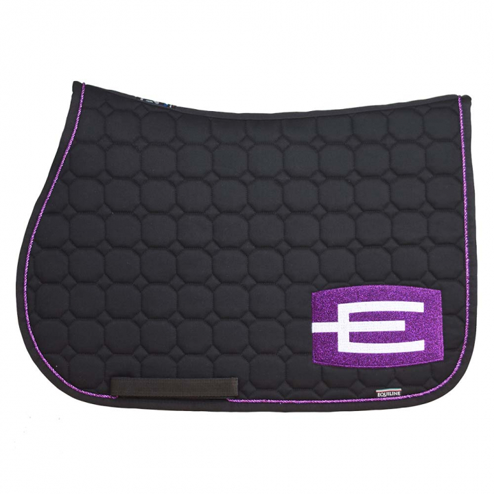 Czaprak E-logo Czarny Brokat Liliowy/Biały w grupie Akcesoria dla koni / Czaprak / Czaprak z logo E przy Equinest (0720911Sv-GlViGl_r)