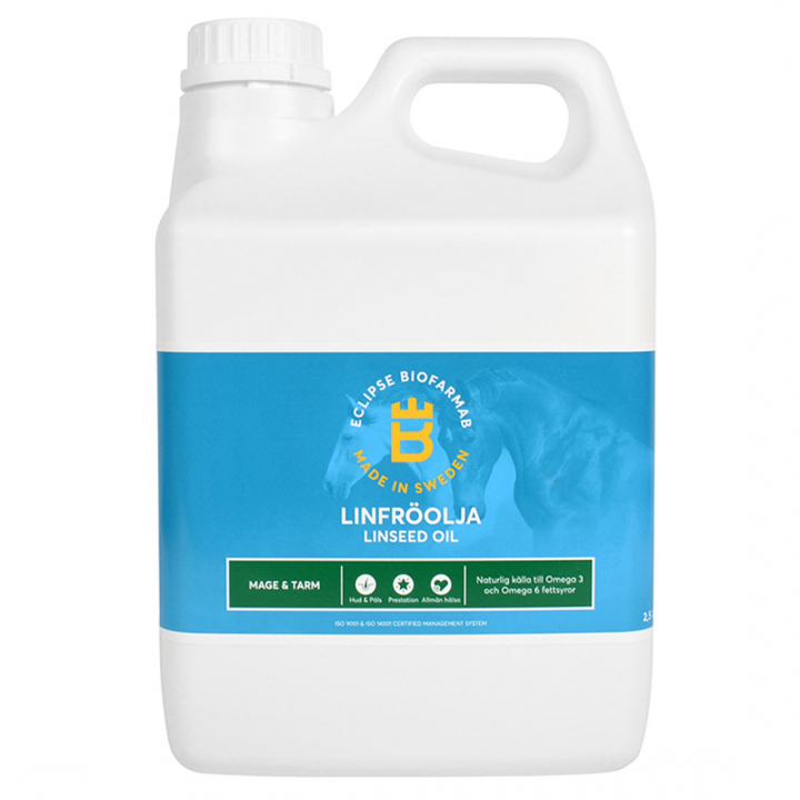 Olej Lniany 2.5L w grupie Suplementy / Suplementy dla koni / Skóra i sierść przy Equinest (09872.5)