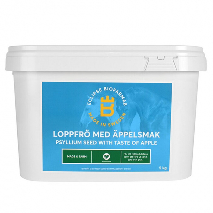 Nasiona psyllium o smaku jabłkowym 5kg w grupie Suplementy / Suplementy dla koni / Układ pokarmowy i trawienie przy Equinest (0997)