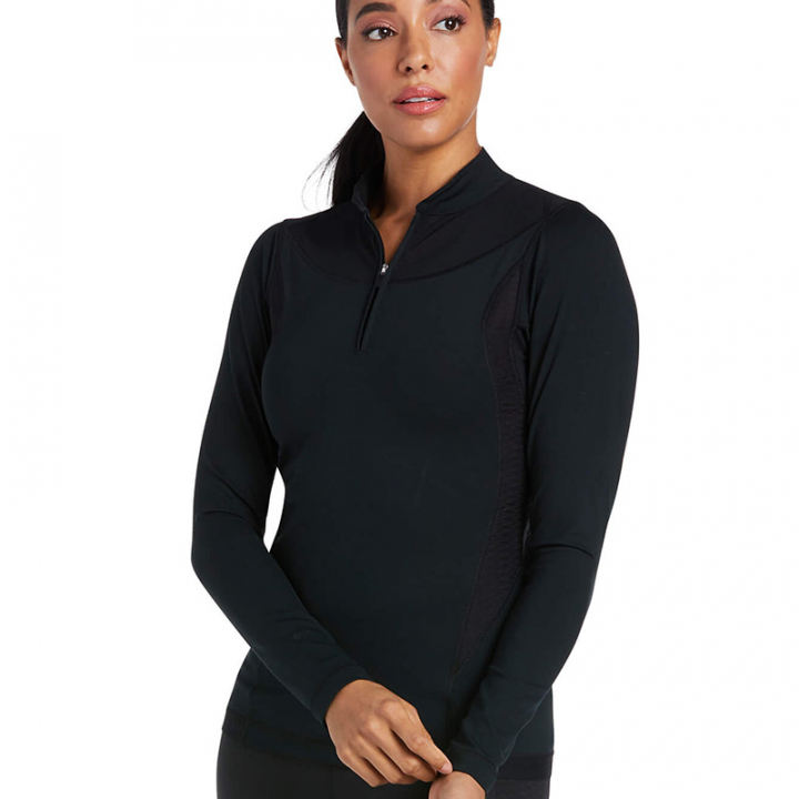 Sweter Ascent 1/4 Zamek Czarny w grupie Odzież jeździecka / Swetry i Bluzy przy Equinest (10039197Sv_r)