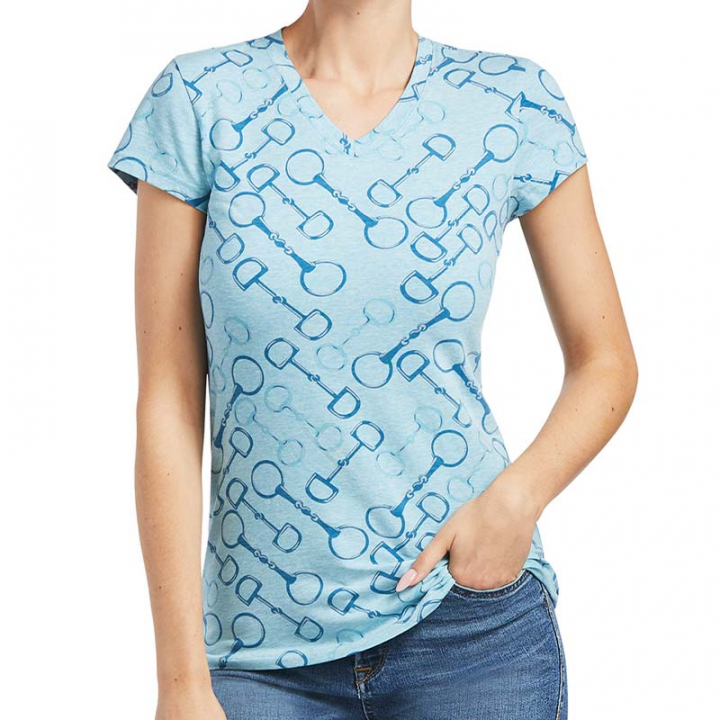 T-Shirt Snaffle Jasnoniebieski w grupie Odzież jeździecka / Koszulki jeździeckie / T-shirty przy Equinest (10039443Bl_r)