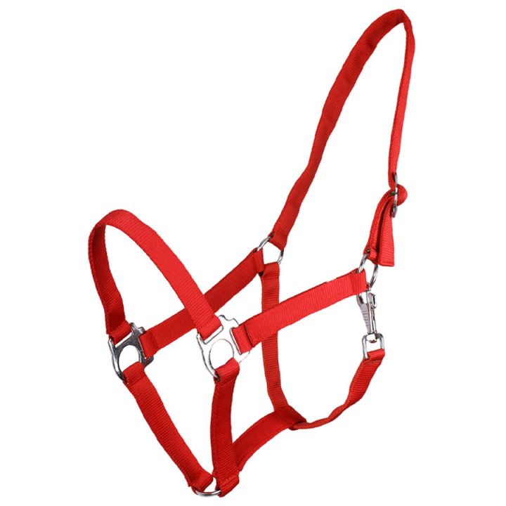 Ogłowie Slide Czerwone w grupie Akcesoria dla koni / Nagliniki / Skórzane i nylonowe kantary przy Equinest (1040FRO1RE_r)