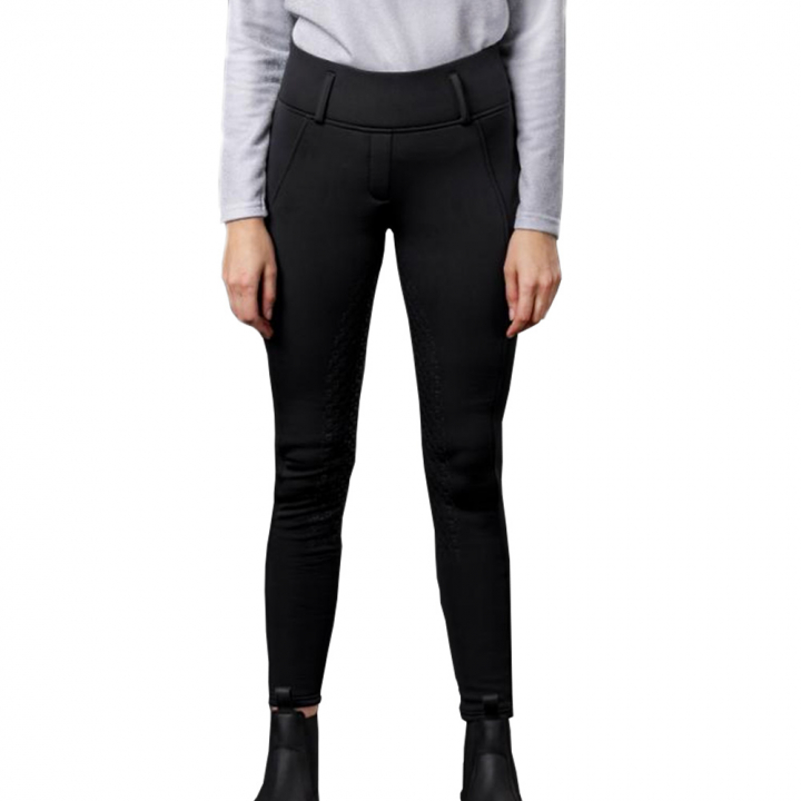 Zimowe legginsy jeździeckie Selena Full Grip Czarne w grupie Odzież jeździecka / Bryczesy jeździeckie / Spodnie jeździeckie zimowe i termiczne przy Equinest (104301001BA)