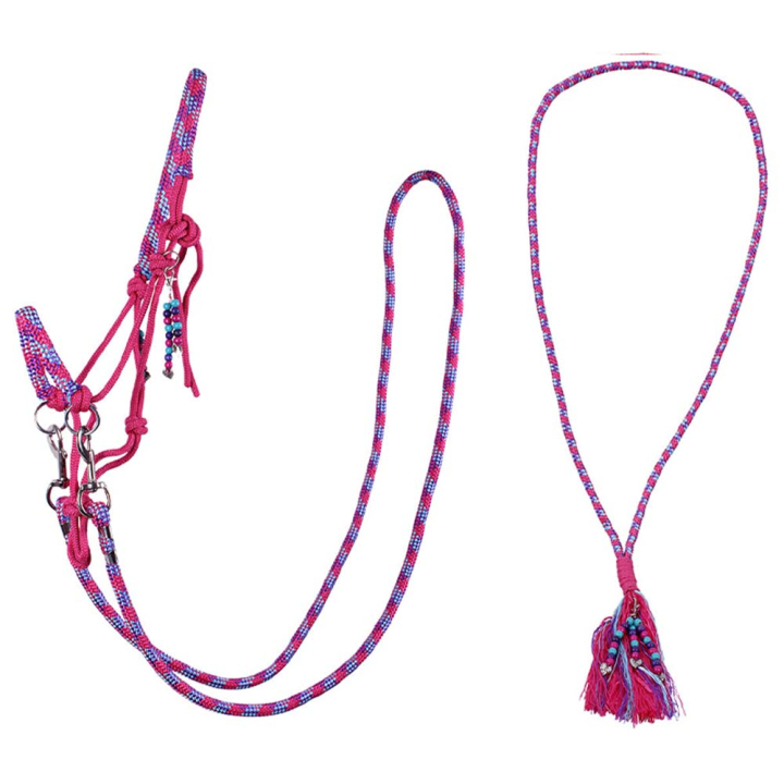 Halter z liną z wodzami Combi Liberty Różowy w grupie Akcesoria dla koni / Nagliniki / Kantary sznurkowe przy Equinest (1096FU1PI_r)