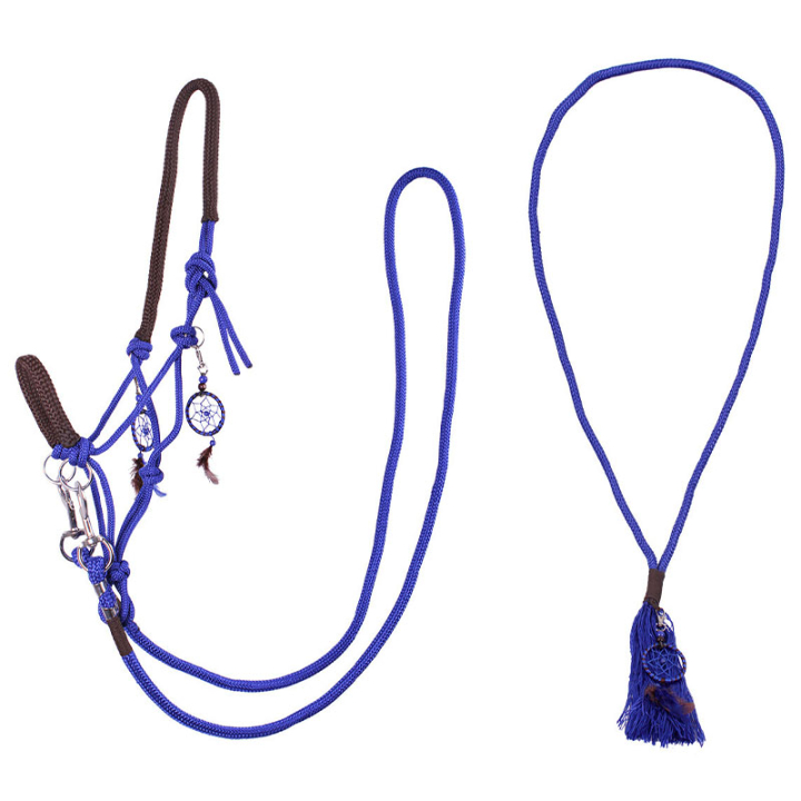 Halter z liną z wodzami Combi Liberty Niebieski w grupie Akcesoria dla koni / Nagliniki / Kantary sznurkowe przy Equinest (1096KB1BL_r)