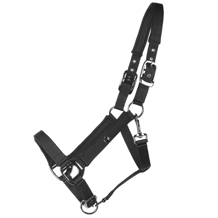 Nylonowy Kantarek Deluxe Czarny w grupie Akcesoria dla koni / Nagliniki / Skórzane i nylonowe kantary przy Equinest (1125ZW3BA_r)