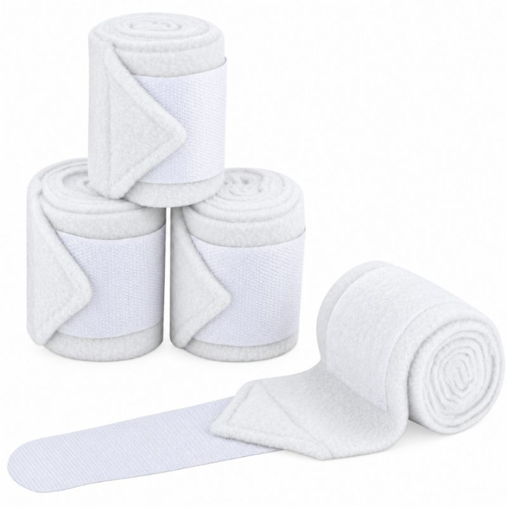 Owijki Shetty Fleece 4-pack Białe w grupie Sprzęt dla konia / Ochrona nóg / Owijki przy Equinest (128602WH)