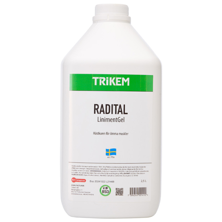 Radital Liniment Gel 2500ml w grupie Pielęgnacja i zdrowie koni / Linimenty i gliny / Linimenty przy Equinest (172320-2500)