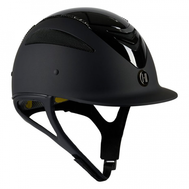 Kask jeździeckie Mips Defender Glossy Top Swarovski Black w grupie Sprzęt jeździecki / Kaski jeździeckie / Kaski jeździeckie MIPS przy Equinest (1K25030Sv_r)
