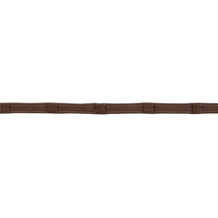 Skórzane wodze z ogranicznikami Oak Bark/Srebrny w grupie Akcesoria dla koni / Wyczeski / Smycze skórzane przy Equinest (217552OBSI_r)