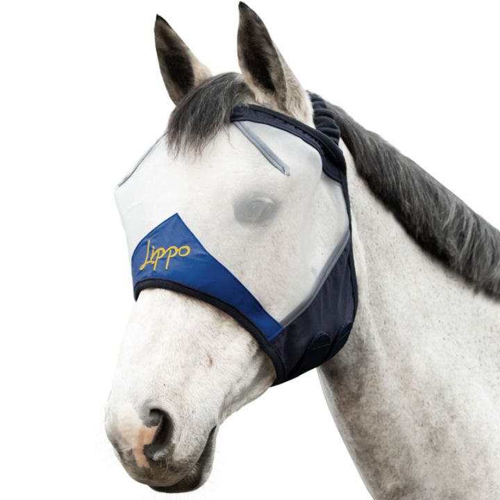 Nausznik Fly Veil Pro bez Uszu Biały/Granatowy w grupie Osłona przeciw owadom / Maska przeciw owadom przy Equinest (229501WHNA_r)