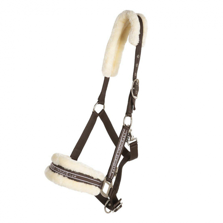 Kantar z futerkiem Brąz/Natural w grupie Sprzęt dla konia / Kantary / Kantary materiałowe i nylonowe przy Equinest (243012Br_r)