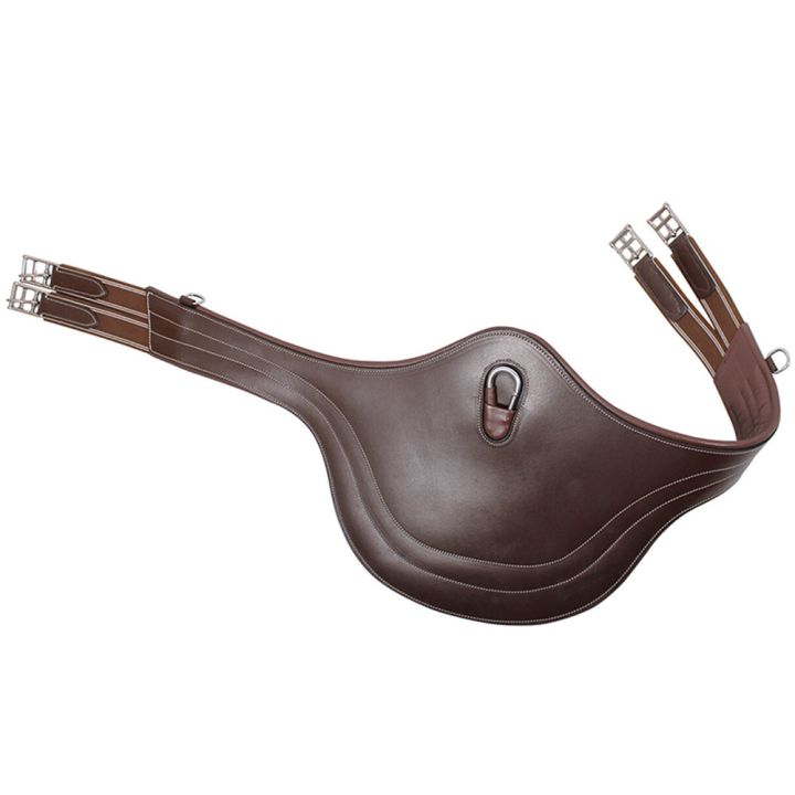 Anatomiczny popręg skokowy z fartuchem Luxury Stitching Ciemny brąz w grupie Sprzęt dla konia / Popręgi / Popręgi skokowe przy Equinest (3022DBR105DBR_r)