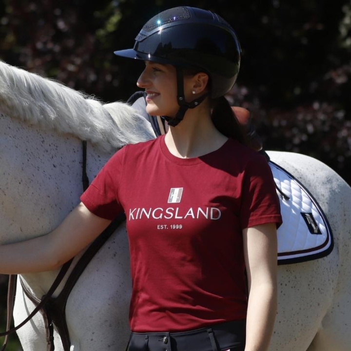 Koszulka Classic Logo Bordowa w grupie Odzież jeździecka / Bluzki i koszulki / T-shirty przy Equinest (3117260301011WN_r)