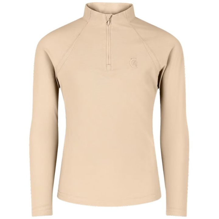 Top treningowy Dziecko/Junior Girl Madrid Long Sleeve Beżowy w grupie Odzież jeździecka / Swetry i Bluzy przy Equinest (3201332110BE_r)