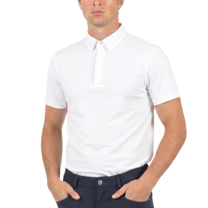 Męska koszula konkursowa Classic Short Sleeve Biała w grupie Odzież jeździecka / Bluzki i koszulki / Koszulki konkursowe przy Equinest (320250244WH_r)