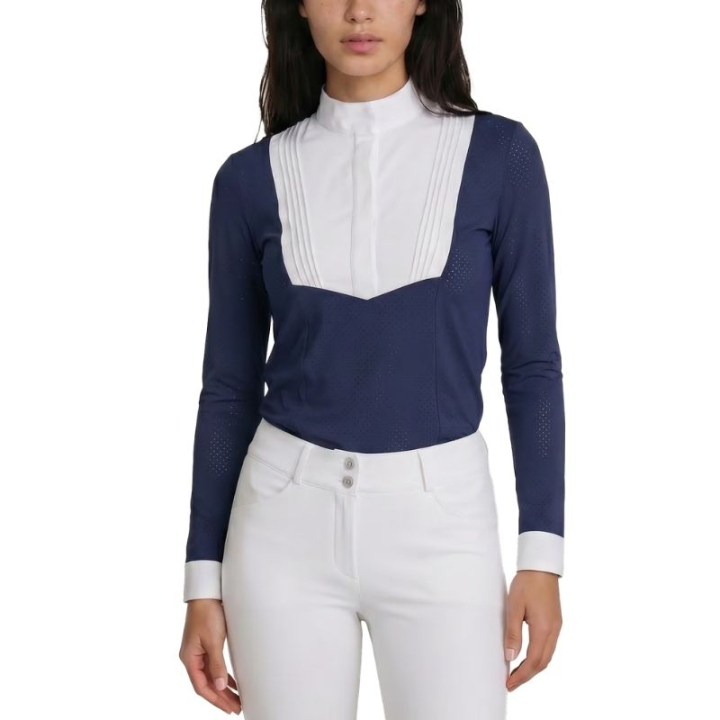 Top konkursowy Heritage Air Long Sleeve Granatowy w grupie Odzież jeździecka / Bluzki i koszulki / Koszulki konkursowe przy Equinest (320300336NA_r)