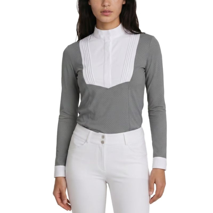 Top konkursowy Heritage Air Long Sleeve Szary w grupie Odzież jeździecka / Bluzki i koszulki / Koszulki konkursowe przy Equinest (320300836GR_r)