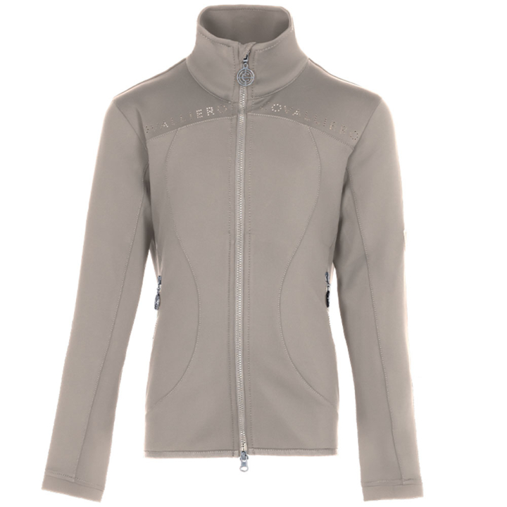 Bluza funkcyjna Dzieci/Junior 2-Ways-Zip Beżowa w grupie Odzież jeździecka / Swetry i Bluzy przy Equinest (3229412BE_r)
