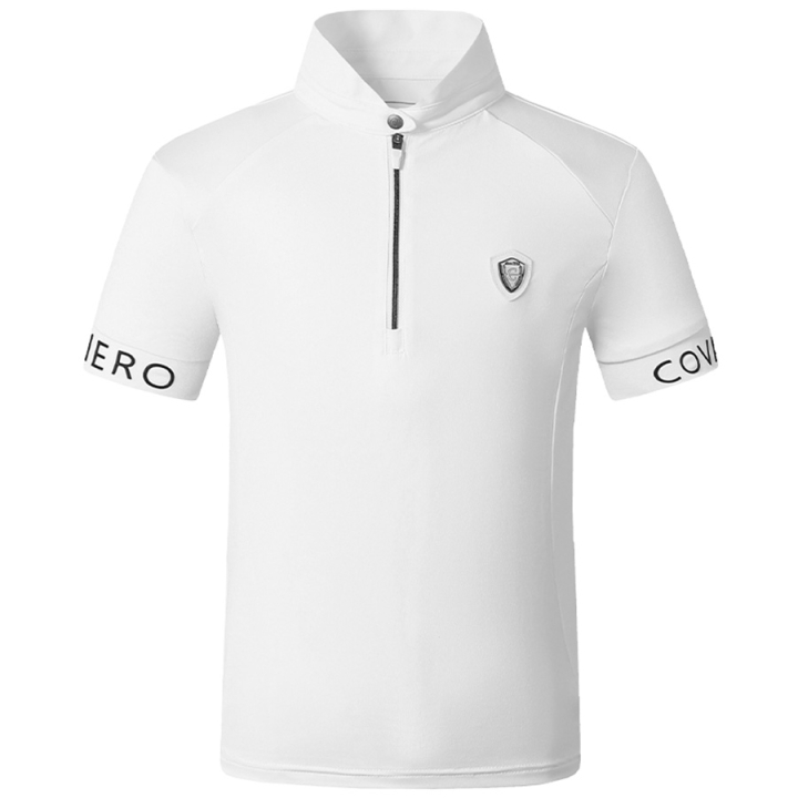 Koszulka Konkursowa Dzieci/Junior Shortsleeve Biała w grupie Odzież jeździecka / Bluzki i koszulki / Koszulki konkursowe przy Equinest (3229468WH_r)