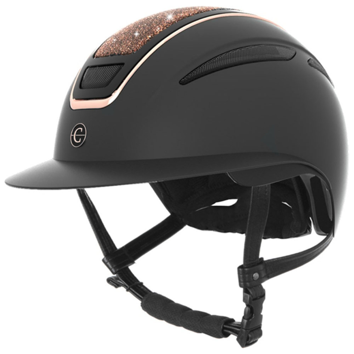 Kask Elite Polo Rose Gold Czarny w grupie Sprzęt dla jeźdźca / Kaski / Daszki przeciwsłoneczne przy Equinest (3230549BA_r)