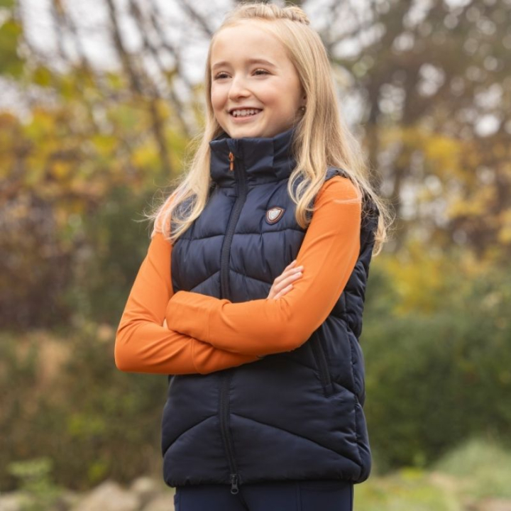 Kamizelka jeździecka Winter Dzieci/Junior Granatowa w grupie Odzież jeździecka / Kamizelki przy Equinest (3232822NA_r)