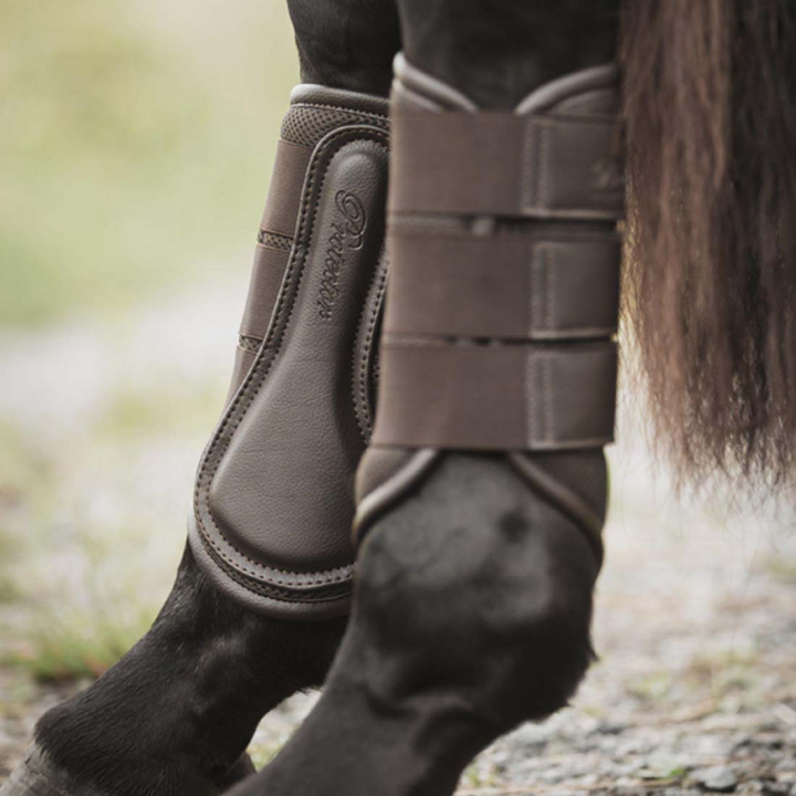 Ochraniacze treningowe 3D-Mesh Brązowe w grupie Sprzęt dla konia / Ochrona nóg / Ochraniacze ujeżdżeniowe i treningowe przy Equinest (332551BR_r)