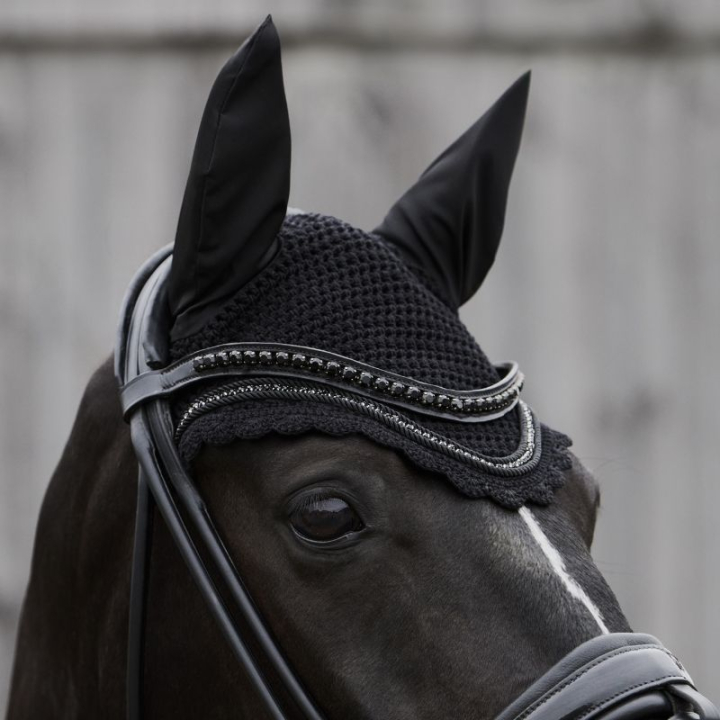 Nauszniki Crystal Czarne w grupie Sprzęt dla konia / Nauszniki przy Equinest (34050038BA_r)