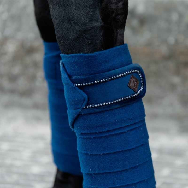 Owijki Polar Velvet Pearls Fleece Granatowe w grupie Sprzęt dla konia / Ochrona nóg / Owijki przy Equinest (42116Ma_r)