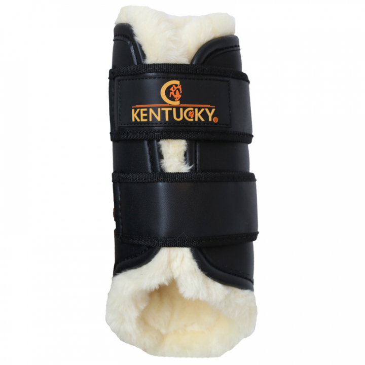 Ochraniacze treningowe Leather Hind Czarne w grupie Sprzęt dla konia / Ochrona nóg / Ochraniacze ujeżdżeniowe i treningowe przy Equinest (4230401FBA_r)