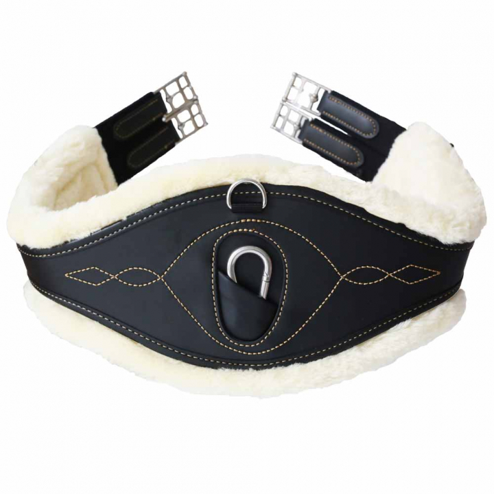 Popręg anatomiczny Sheepskin czarny w grupie Sprzęt dla konia / Popręgi / Popręgi wszechstronne przy Equinest (42406Sv_r)