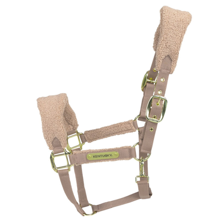Kantar Teddy Fleece Beżowy w grupie Sprzęt dla konia / Kantary / Kantary materiałowe i nylonowe przy Equinest (4257332COBBE_r)