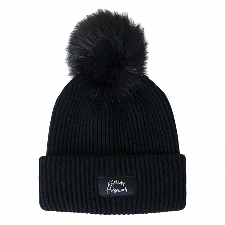Czapka Beanie Pompom Czarna w grupie Odzież jeździecka / Czapki / Czapki przy Equinest (42592SV)