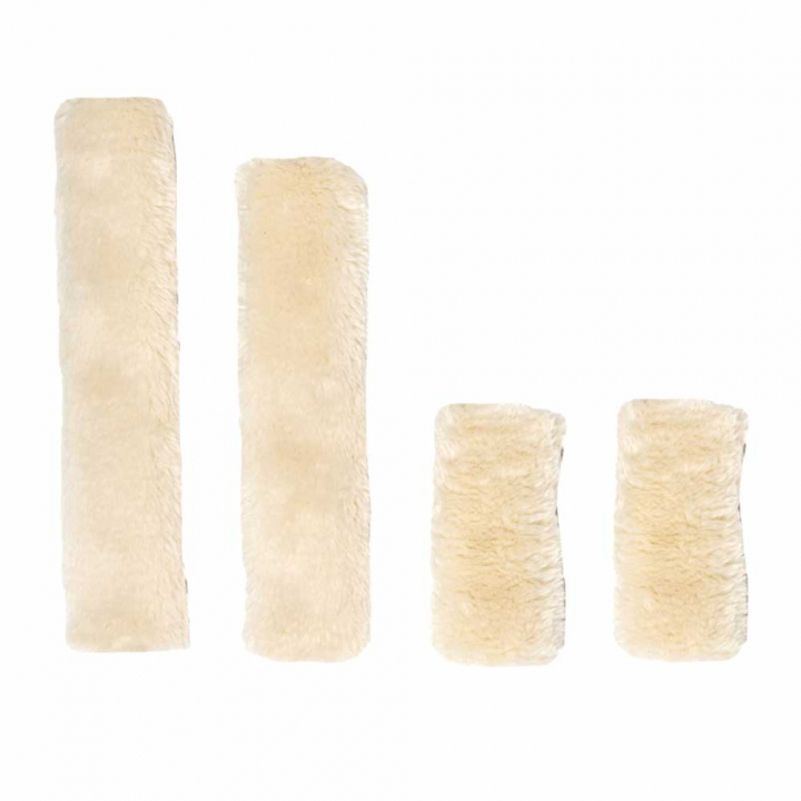 Zestaw futerek na kantar Sheepskin-set Natural w grupie Sprzęt dla konia / Ogłowia i naczółki / Futerka ochronne do ogłowia przy Equinest (42603NA)