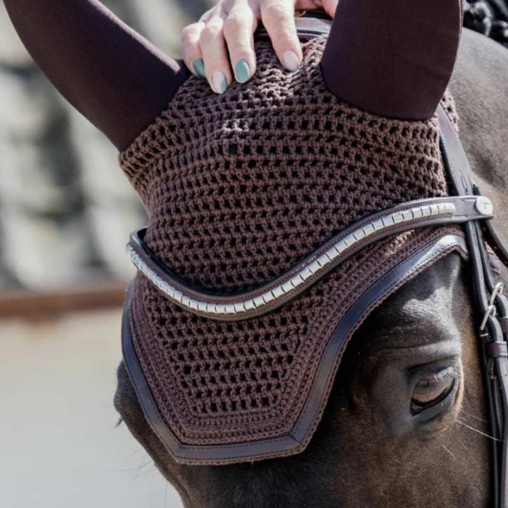 Nauszniki Wellington Leather Soundless Brązowe w grupie Sprzęt dla konia / Nauszniki przy Equinest (4261305FBR_r)