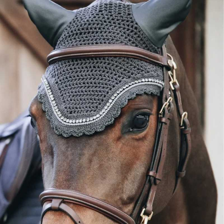 Nauszniki Wellington Stone & Pearl Ciemnoszare w grupie Sprzęt dla konia / Nauszniki przy Equinest (4261408GR)