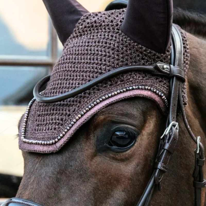 Nauszniki Wellington Glitter Brązowe w grupie Sprzęt dla konia / Nauszniki przy Equinest (4261805FBR_r)