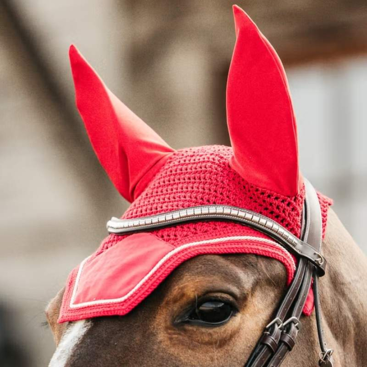 Nauszniki Wellington Velvet Czerwone w grupie Sprzęt dla konia / Nauszniki przy Equinest (4262613PRE_r)
