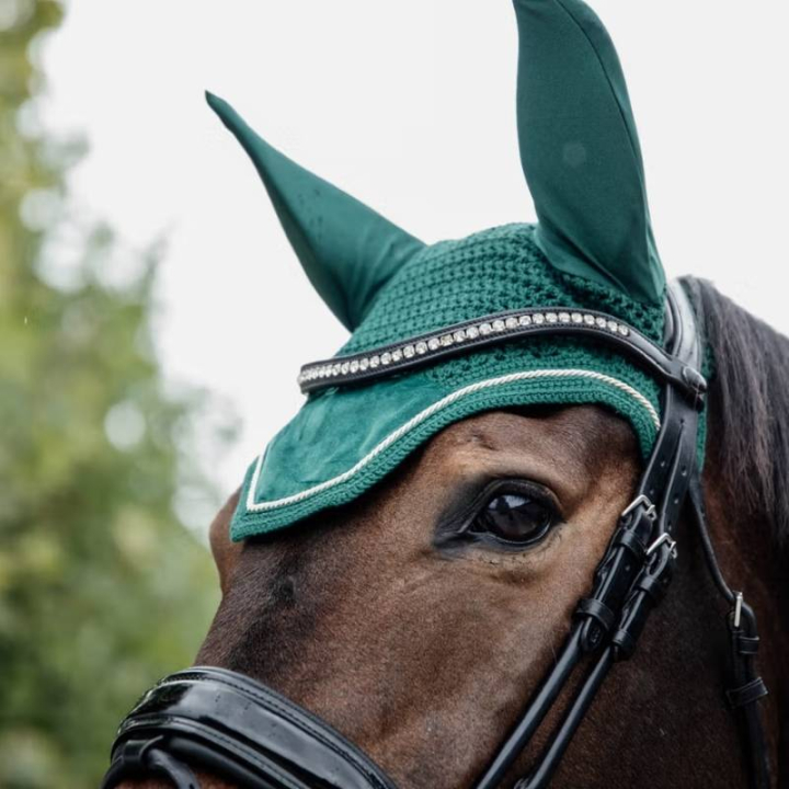 Nauszniki Wellington Velvet Ciemna zieleń w grupie Sprzęt dla konia / Nauszniki przy Equinest (4262617DGN_r)