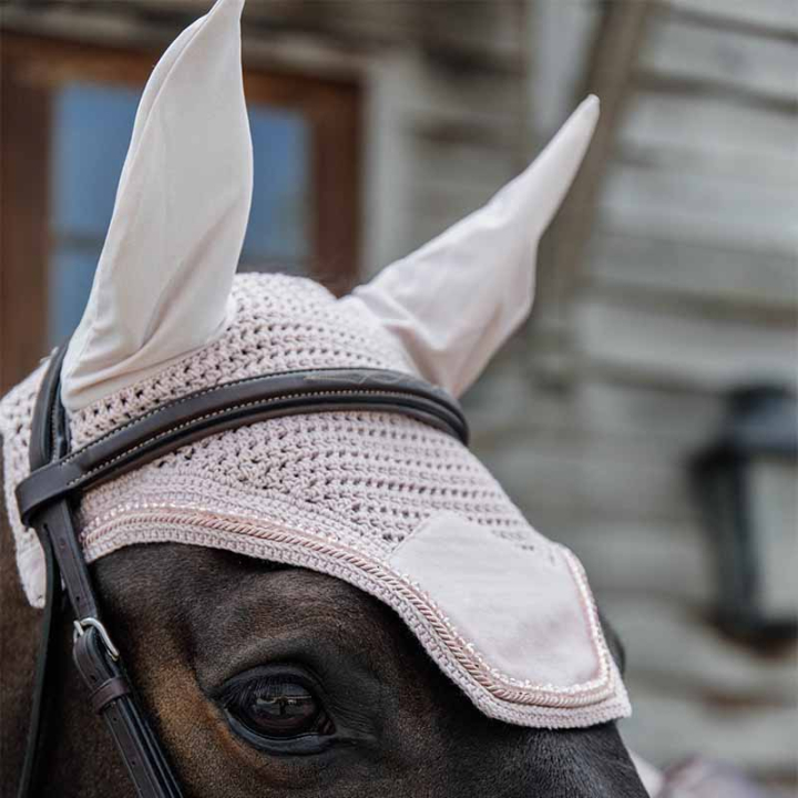Nauszniki Wellington Velvet Pearls Różowe w grupie Sprzęt dla konia / Nauszniki przy Equinest (42629Rs_r)