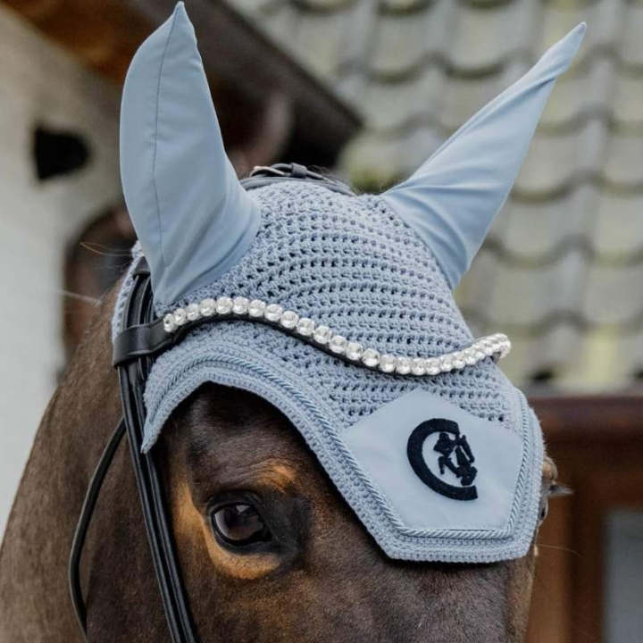 Nauszniki Wellington 3D Logo Błękitne w grupie Sprzęt dla konia / Nauszniki przy Equinest (4265701LBLUE)